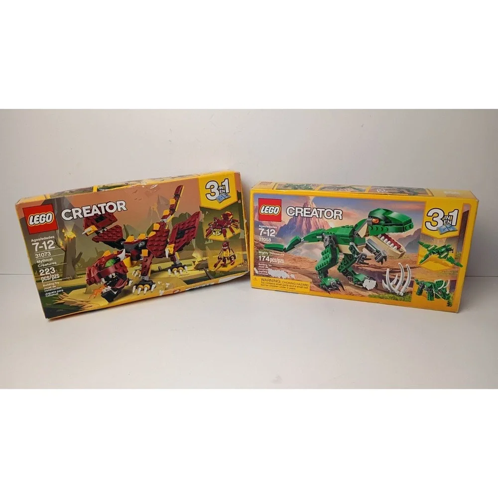 LEGO CREATOR: Mythical Creatures 31073 & Mighty Dinosaurs 31058 New in Box